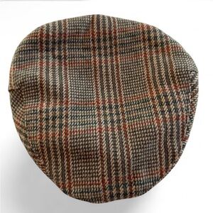 Hats of Ireland Castlebar Herringbone Tweed Newsboy Cabbie Cap Hat M Wool Blend